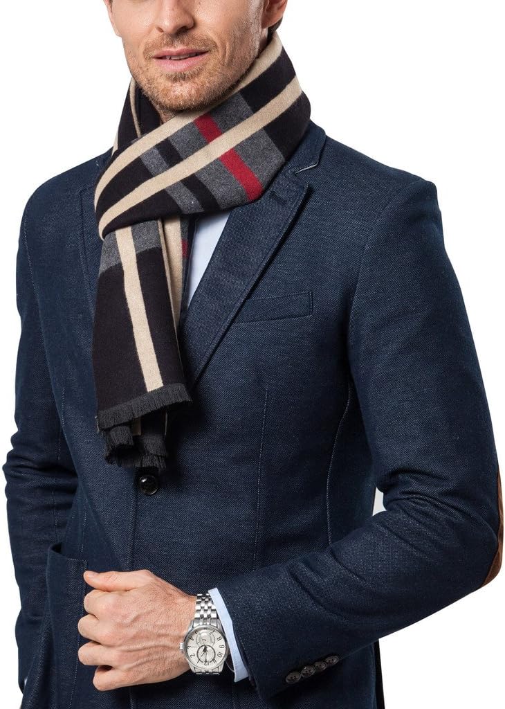251225055629572_1 Shubb Men's Fashion Scarves for Winter Cashmere Feel Scarf for Men 70.8 * 11.8 IN - Image 1